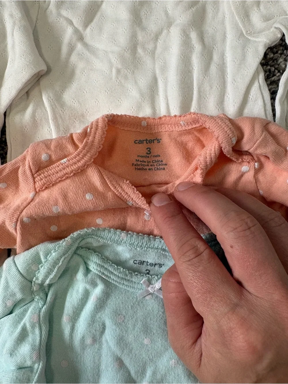 Baby Girl Clothes Lot 3 Months Carter’s Onesies Pants Bundle 14 Pieces